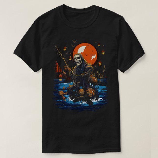 Spooky Halloween Angler 2, Resa T Shirt (Design framsida)