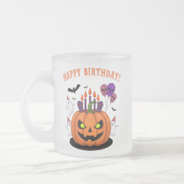 Spooky Halloween B-day Pumpkin Cake & Spöken Frostad Glasmugg