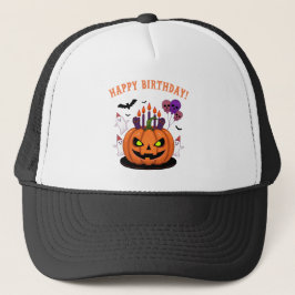Spooky Halloween B-day Pumpkin Cake & Spöken Keps