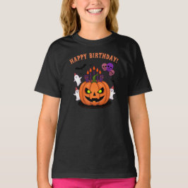 Spooky Halloween B-day Pumpkin Cake & Spöken T Shirt