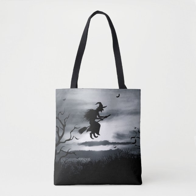 Spooky Halloween Background Vintage Design Tygkasse (Framsida)