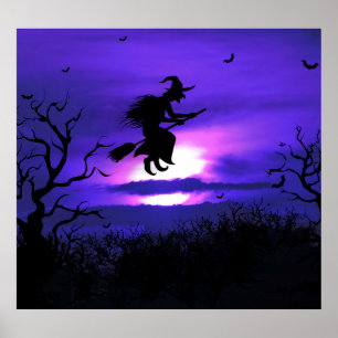 Spooky Halloween-bakgrundsdesign. Poster