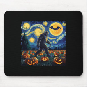 Spooky Halloween Bigfoot Starry Night Van Gogh Musmatta