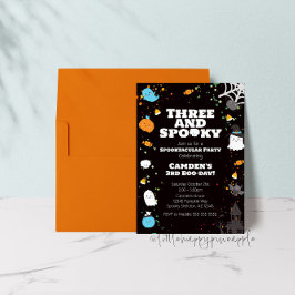 Spooky Halloween Birthday-inbjudan Inbjudningar