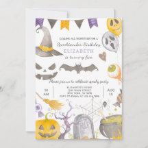 Spooky Halloween Birthday-inbjudan
