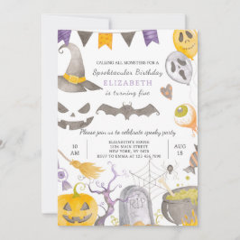 Spooky Halloween Birthday-inbjudan Inbjudningar