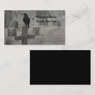Spooky, Halloween Blackbird Visitkort