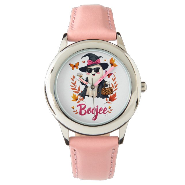 Spooky Halloween Boojee Sassy Classy Ghost Armbandsur (Framsida)