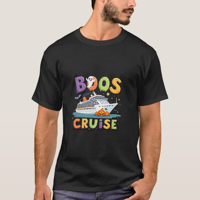 Spooky Halloween Boos Cruise Squad Matching Family T Shirt (Framsida)