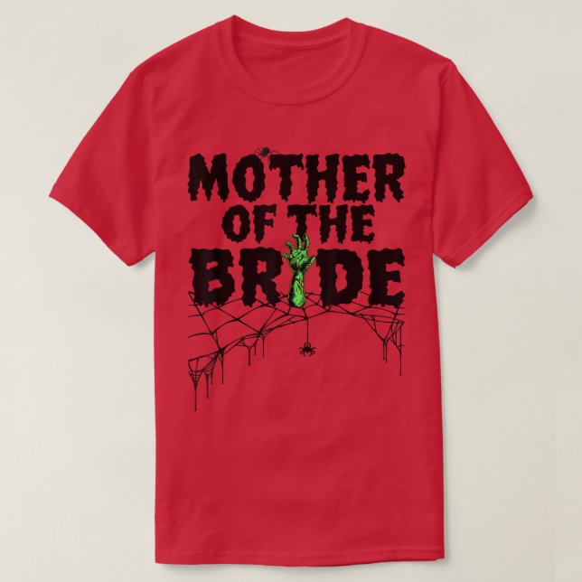 Spooky Halloween Budens mamma Brudens sida T Shirt (Design framsida)