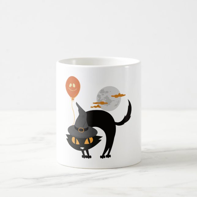 Spooky Halloween Cat Kaffemugg (Center)
