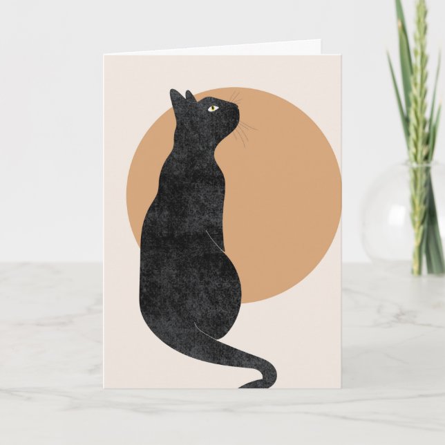 Spooky Halloween Cat Kort (Framsida)