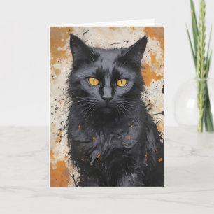 Spooky Halloween Cat Kort