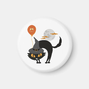 Spooky Halloween Cat Magnet