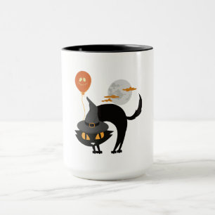 Spooky Halloween Cat Mugg
