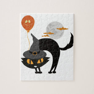 Spooky Halloween Cat Pussel
