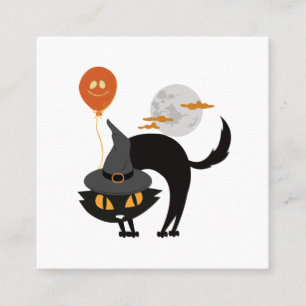 Spooky Halloween Cat Tidsbeställning Kort