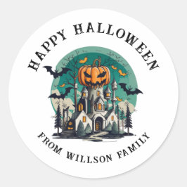 Spooky Halloween Classic Round Sticker Runt Klistermärke