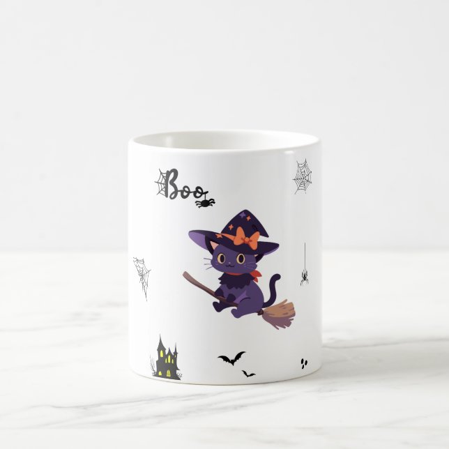 Spooky Halloween Coffee Mugg med Roligt-design - P (Center)