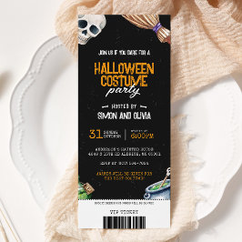 Spooky Halloween Costume Party Biljett Inbjudningar