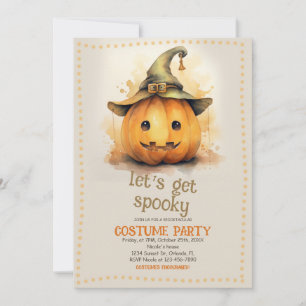 Spooky Halloween Costume Party Inbjudningar