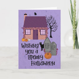 Spooky Halloween Cottage Graveyard Kort