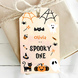 Spooky Halloween Cute Ghost Tack Gift Märkres Presentetikett