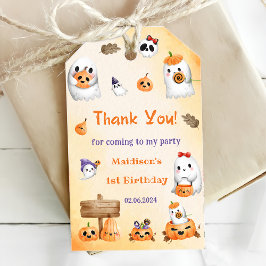 Spooky Halloween Cute Ghost Tack Presentetikett