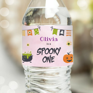 Spooky Halloween Cute Ghost Vattenflaskor Etikett