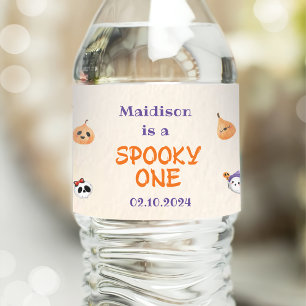 Spooky Halloween Cute Ghost Vattenflaskor Etikett