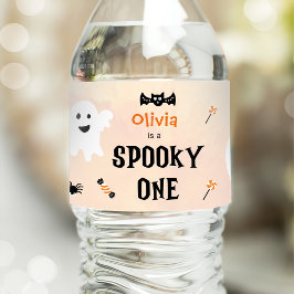 Spooky Halloween Cute Ghost Vattenflaskor Etikett