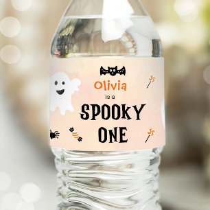 Spooky Halloween Cute Ghost Vattenflaskor Etikett