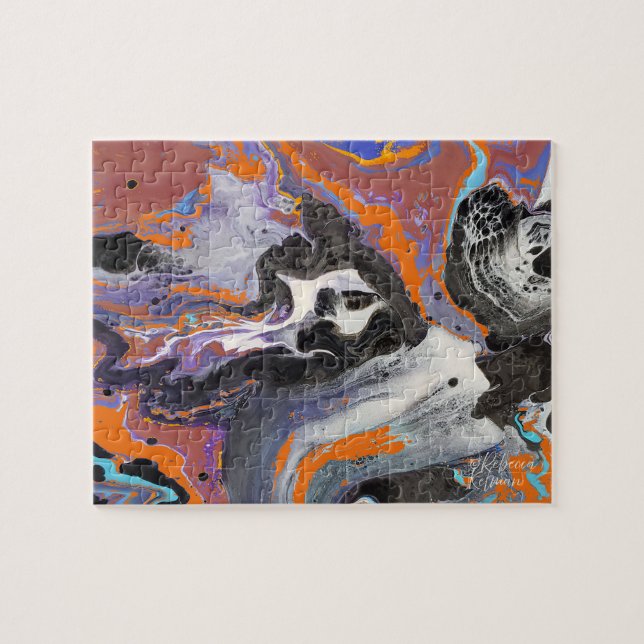 Spooky Halloween Design Design Traditional Färg Pussel (Horisontell)