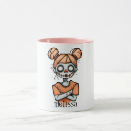 Spooky Halloween Doll Mugg