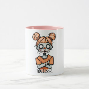 Spooky Halloween Doll Mugg