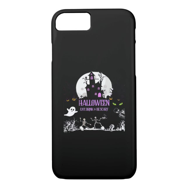 Spooky Halloween Eat Drink And Be Scary Classic Case-Mate iPhone Skal (Baksida)