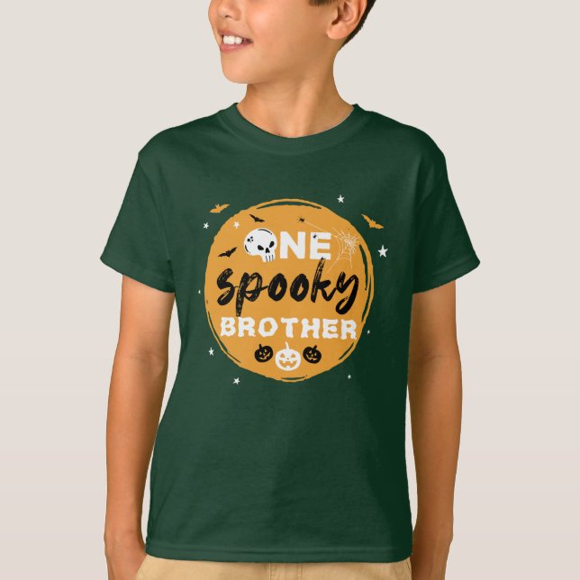Spooky Halloween-familjen som matchar Bus eller go T Shirt (Framsida)