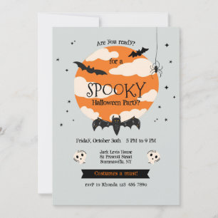 Spooky Halloween fest Inbjudningar