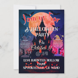 Spooky Halloween fest Inbjudningar