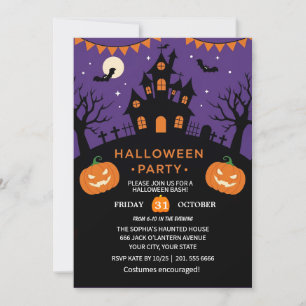 Spooky Halloween fest Inbjudningar