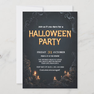 Spooky Halloween fest Inbjudningar