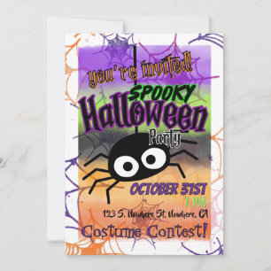 Spooky Halloween fest Inbjudningar