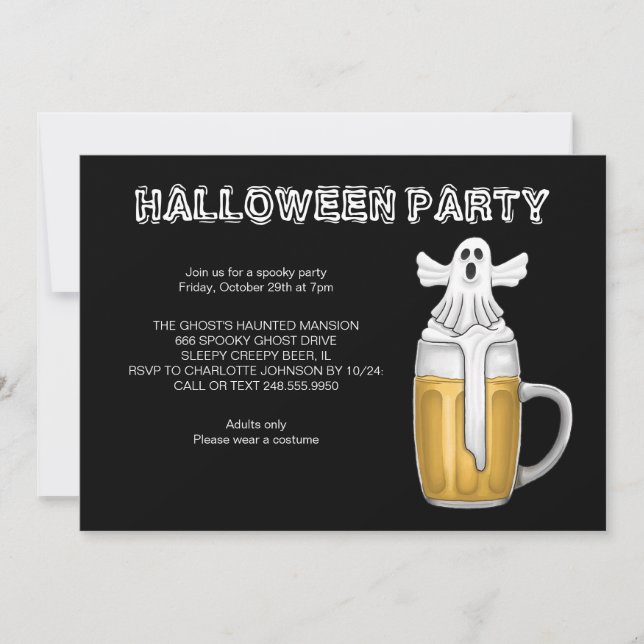 Spooky Halloween fest Inbjudningar (Framsida)