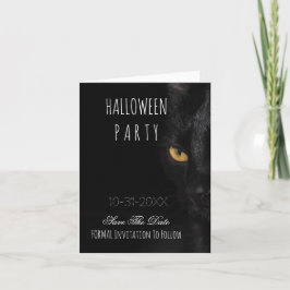 Spooky Halloween fest sparar den svarta datumkatte Meddelande