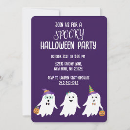 Spooky Halloween fest Spöken Bus eller godis Inbjudningar