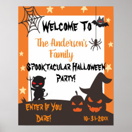 Spooky Halloween fest Välkommen Poster