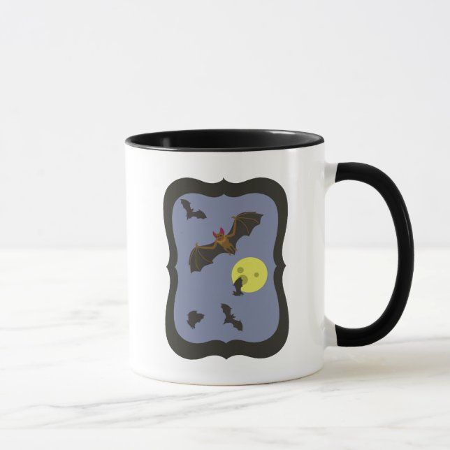 Spooky Halloween-Fladdermöss Mugg (Höger)