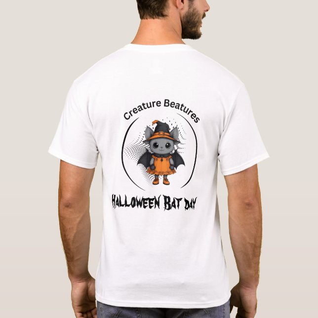 Spooky Halloween fladdermus-dagen i Disguise black T Shirt (Baksida)