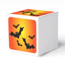 Spooky Halloween Fladdermus Orange Himmel
