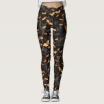 Spooky Halloween Flies Fladdermus Black Orange Whi Leggings<br><div class="desc">Förbered dig för Halloween med dessa äckliga,  spookala men söta,  Halloween-lagade verk. Med lite orange som flyger fladdermus mot svart bakgrund,  kommer de här lagren att ge lite roligt till Halloween stil. Skapat av Farmhouse Press.</div>